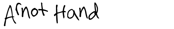 Arnot Hand font preview